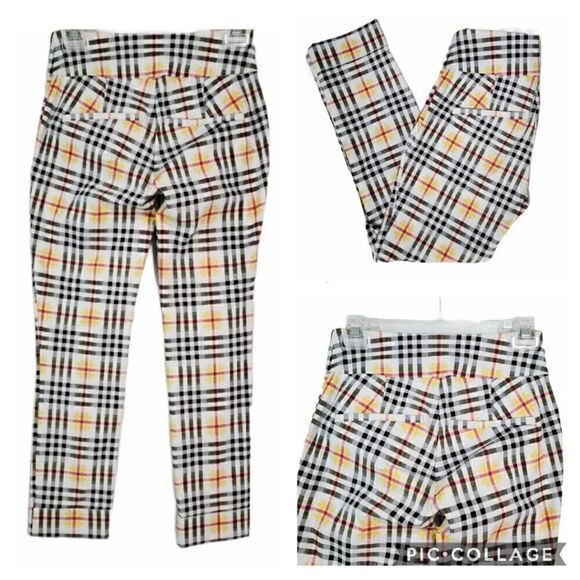 New York & Company Plaid Stretch Ankle Length Pant - Picture 7 of 12